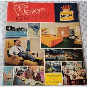 Best Western Travel Guide and Atlas 1969 Vintage Road Map Book